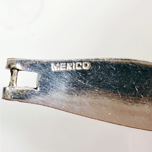 Mexican Silver Inlay Bracelet - Picture 4 of 5